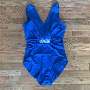 Royal Blue One Piece Bathing Suit